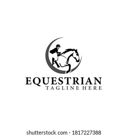 Horse Racing Equestrian Logo Design Template Stock Vector (Royalty Free ...