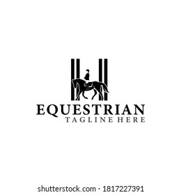 Horse Racing Equestrian Logo Design Template