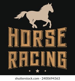 Horse racing graphics tshirt design 