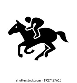 Horse racing icon isolated vector illustration. High quality black style vector icon