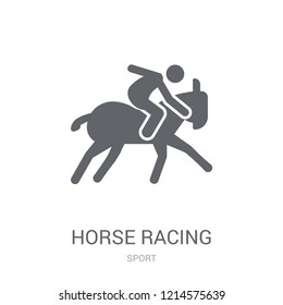 horse racing icon. Trendy horse racing logo concept on white background from Sport collection. Suitable for use on web apps, mobile apps and print media.