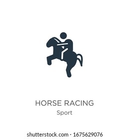 Horse racing icon vector. Trendy flat horse racing icon from sport collection isolated on white background. Vector illustration can be used for web and mobile graphic design, logo, eps10