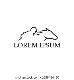 Vector de diseño del logotipo de carreras de caballos