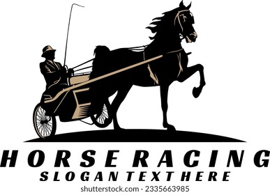 horse racing logo design vector art