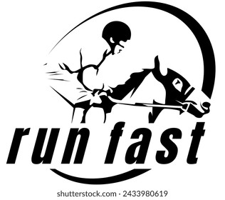 HORSE RACING LOGO DESIGN VECTOR ART