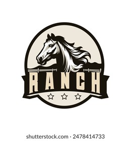 Horse racing logo, good for competition, stable, farm, tournament logo design