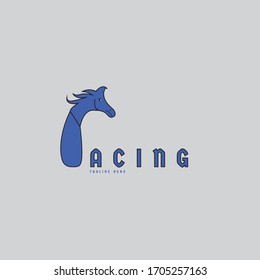 Horse Racing logo template design, adventure sport logo