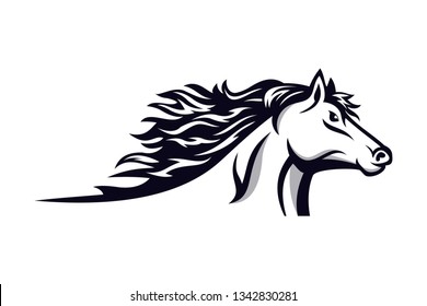 Horse Racing Logo Vector Horse Logo Stock Vector (Royalty Free ...