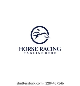 Horse Racing logotype templates vector