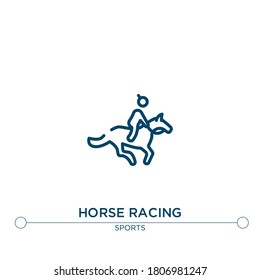 horse racing outline vector icon. simple element illustration. horse racing outline icon from sport concept. can be used for web and mobile
