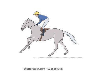 Horse racing vector illustration logo icon