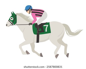 Horse racing vector illustration material