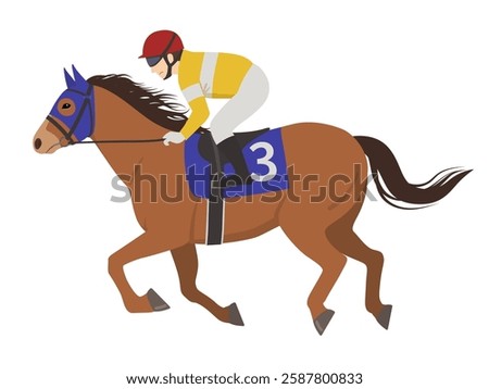 Horse racing vector illustration material
