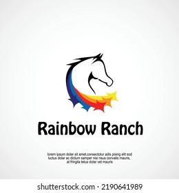 Idea de diseño del logo del rancho arco iris