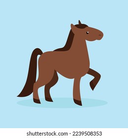Horse raised front hoof - vector illustration