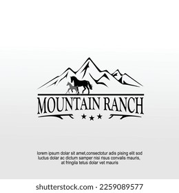 horse ranch logo design idea