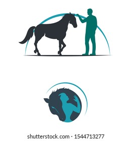 Horse ranch logo design illustration