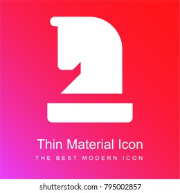 Horse red and pink gradient material white icon minimal design