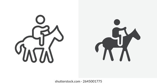 horse Ride icon Outline vector sign