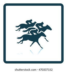 Horse ride icon. Shadow reflection design. Vector illustration.