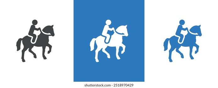 horse Ride icon thin line illustration