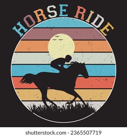 horse ride. with patches for t-shirts and other uses