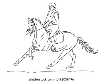 77 Horse cross country eventing Stock Illustrations, Images & Vectors ...