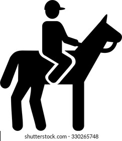 Horse with rider icon