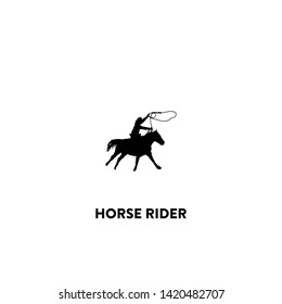 horse rider icon vector. horse rider sign on white background. horse rider icon for web and app
