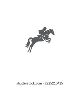 Horse Rider Logo - Jumping horse  rider equestrian competitions logo for sports