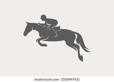 Símbolo de silhueta de corrida de cavaleiros ou vetor de logotipo