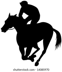 Horse and rider silhouette