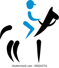 Horse with rider symbol