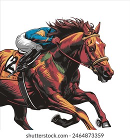 Horse Rider vector art for t-shirt design