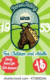 Horse riding banner