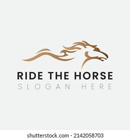 Horse Riding Creative and Minimalist logo