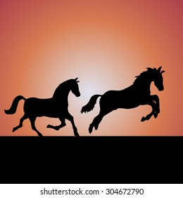 Horse Riding digital design, vector illustration 10 eps graphic