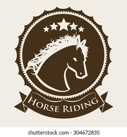 Horse Riding digital design, vector illustration 10 eps graphic