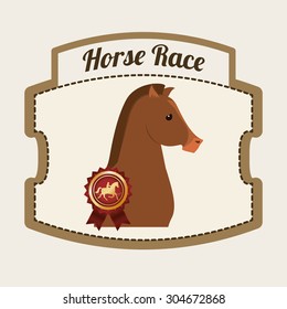 Horse Riding digital design, vector illustration 10 eps graphic