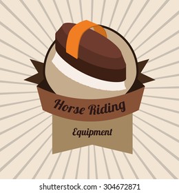 Horse Riding digital design, vector illustration 10 eps graphic