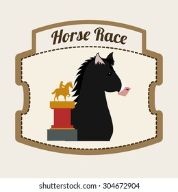 Horse Riding digital design, vector illustration 10 eps graphic