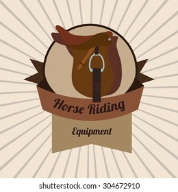 Horse Riding digital design, vector illustration 10 eps graphic