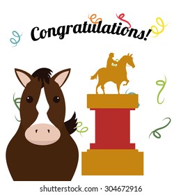 Horse Riding digital design, vector illustration 10 eps graphic