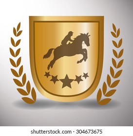 Horse Riding digital design, vector illustration 10 eps graphic