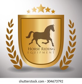 Horse Riding digital design, vector illustration 10 eps graphic