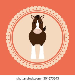 Horse Riding digital design, vector illustration 10 eps graphic