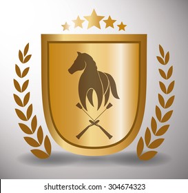Horse Riding digital design, vector illustration 10 eps graphic