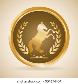 Horse Riding digital design, vector illustration 10 eps graphic