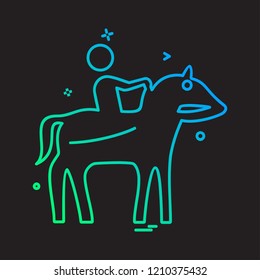 Horse riding icon design vector