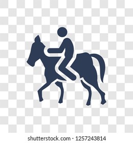 Horse riding icon. Trendy Horse riding logo concept on transparent background from Activity and Hobbies collection